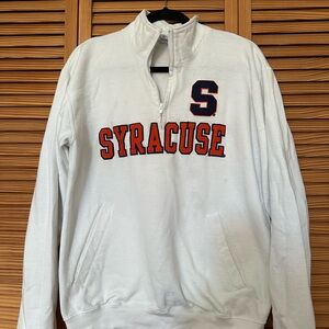 Champion Syracuse Women's White Quarter-Zip Hoodie